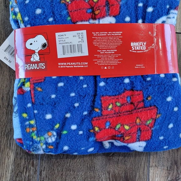 Mens pajamas set Snoopy Christmas size XL - Picture 3 of 3